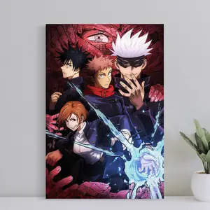 Jujutsu Kaisen Poster, Anime Manga Movie Poster, Wall Art Film Print, Art Poster for Gift, Home Decor Poster, Manga Art, Anime Wall Poster, JJK Posters, Minimalist Painting Gallery Colorful Art Room Decor Photo ArtisticWall Ornaments Decoration