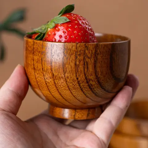 Wooden Bowl, Salad Serving Bowls, Fruit Salad Bowls, Household Tableware Set for Home Kitchen Dining Room, Kitchen Accessories, Kitchenware