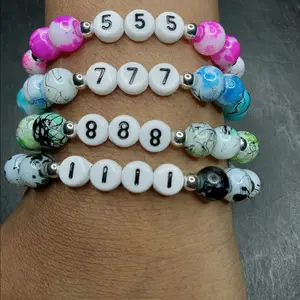 Angel numbers beaded bracelets