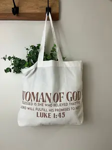 Woman of God Tote in 100% Cotton Material