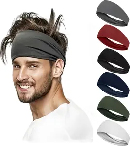6 Pack Sweat Headbands for Men & Women – Moisture-Wicking Sports Hairbands for Gym, Running, Cycling, Hiking & Fitness