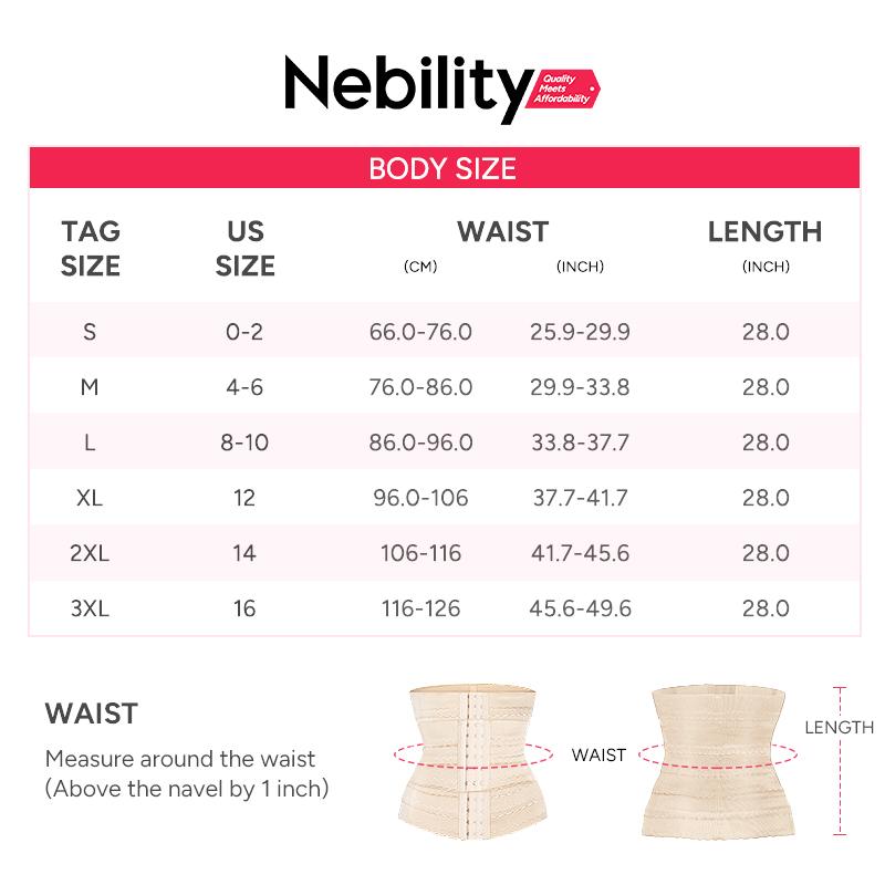 【Livestream Only】Nebility Kim K Women's Waist Trainer - Comfortable Adjustable Tummy Control, High Elasticity Flex Waistband, Multicolor Compression Shapewear Womenswear Basic