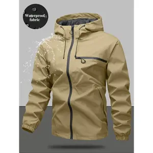 Men's  Waterproof Jacket, Lightweight Breathable Outdoor Gear, Durable Design for Hiking & Camping Activities