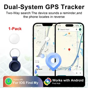 1PC Dual System Global Wireless Gps Tracker for iOS and Android, Key Silicone Case, No Monthly Fee, Rechargeable Battery, Ideal for Cars, Bikes, Luggage