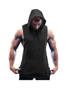 COOFANDY Men's Vests Workout Hooded Tank Tops Bodybuilding Muscle Cut Off T Shirt Sleeveless Gym Hoodies