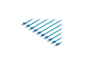 StarTech.com 15 ft. CAT6 Cable 10 Pack - Blue CAT6 Patch Cord - Snagless RJ45 Connectors - 24 AWG Copper Wire - Ethernet (N6PATCH15BL10PK)