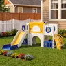 【Black Friday】Arlopu 10-in-1 Large Toddler Slide Set, Kids Slide Climber Playset with Drawing Board, Sturdy Baby Playground, Indoor Outdoor Playhouse for Boys and Girls Upgraded