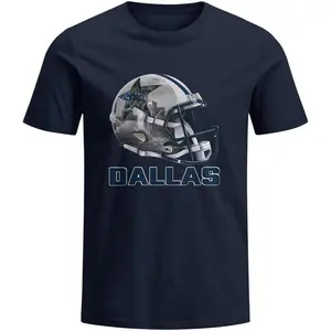 Dallas Football Soft Cotton Shirts for Mens Apparel Dallas Gifts for Men Sports Fans T Shirt Short Sleeves