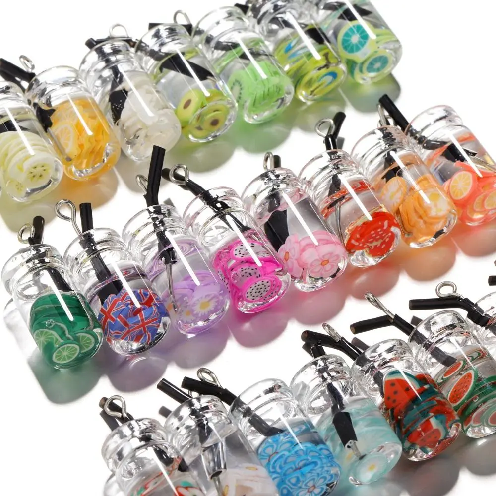 10pcs/lot Fruit Orange Watermelon Lemon Flower Charms For Handmade Earrings Necklace Pendant DIY Jewelry Making Supplies