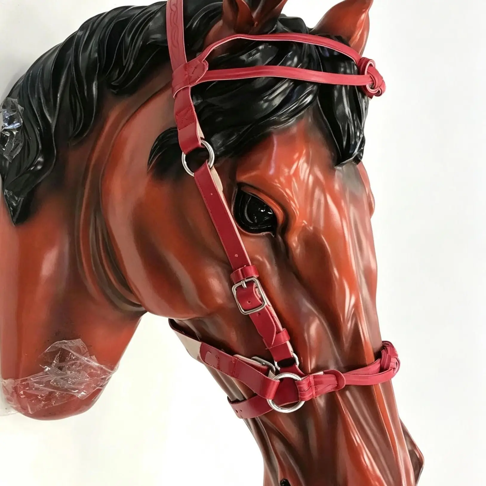 Premium Braided Leather Horse Halter, Adjustable Metal Buckle Equine Halter for Daily Horse Training, Barn Turnout & Stable Use, Soft Comfortable Horse Headcollar Available , Durable Equestrian Horse Tack Equipment for Most Horse Breeds