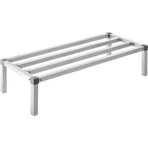 VEVOR Aluminum Dunnage Rack,  48” x 20” Commercial Food Floor Rack, 12” Off the Floor, 1000 lbs Capacity All-Welded Aluminum Storage Rack, for Storage in Restaurants, Kitchens, Garages and Vehicles