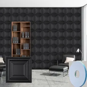 20/30pcs 3D Wall Panel Diamond For Interior Wall Decor, PVC Flower Textured Wall Panels For Living Room Lobby Bedroom Hotel Office