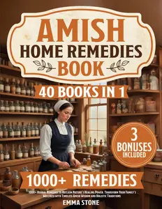 Amish Home Remedies Book: [40 in 1]1000+ Herbal Remedies to Reclaim Nature’s Healing Power, Transform Wellness with Timeless Amish Wisdom
