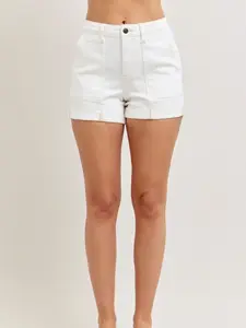 Judy Blue High-Waisted Aurora Weekender Short with Double Rolled Cuff