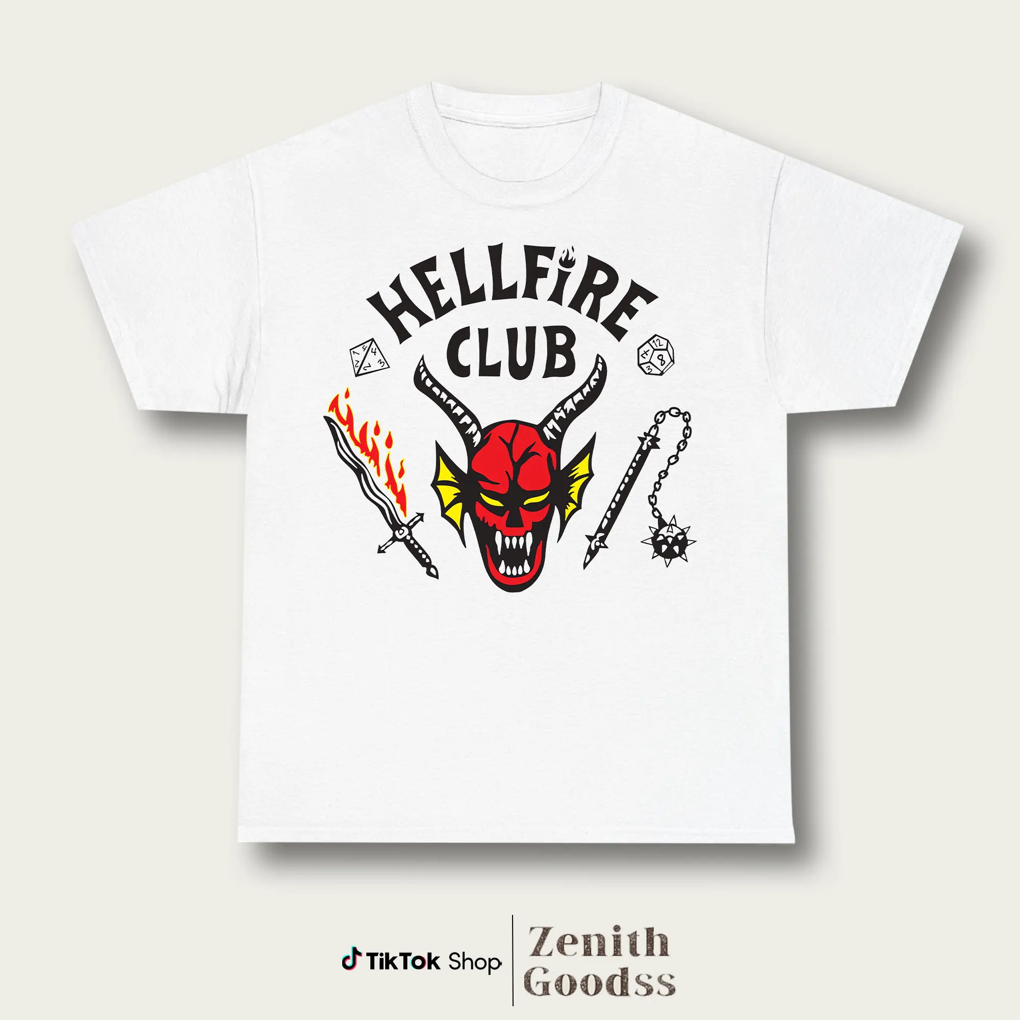 Hellfire Club Shirt, ST Shirt, Hawkins Shirt, Movie Cotton Graphic Unisex Sweater