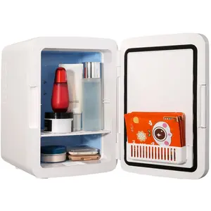 Father's Day Gift VEVOR Mini Fridge for Bedroom, 10 Liter/12 Can Portable Fridges, Luxury Small Beverage Refrigerator for Skincare Food Breast Milk Chill, AC/DC Cooler Warmer for Office Dorm Car, Black