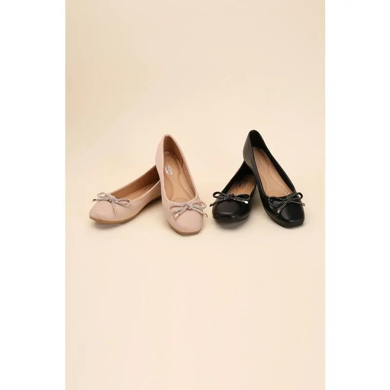 Top Guy Footwear DOROTHY-77 Bow Ballet Flats