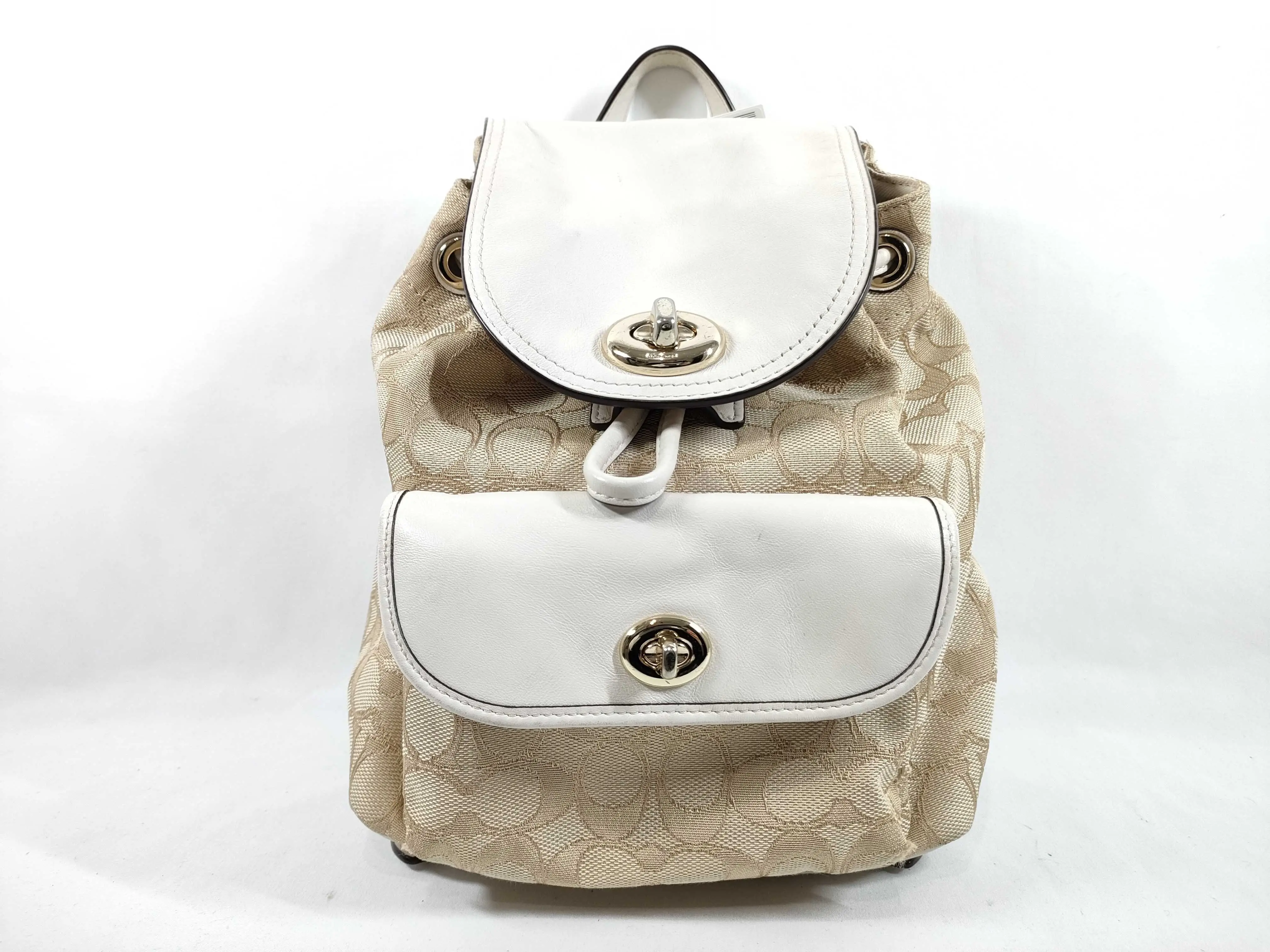 Pre-owned N/A Bag accessories COACH Signature Rucksack #8675 pre owned