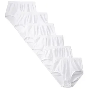 Fruit of the Loom Women`s 6pk White Cotton Briefs