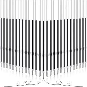 Retractable Pen Refills 60 Pcs 0.7 mm Black Bulk 4.2inch Replacement Ballpoint Ink Pen Refills Click Ball Point Pens School Office Supplies