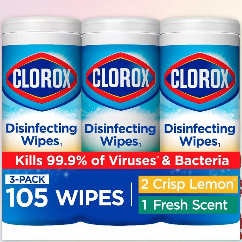 Clorox Bleach Free Disinfecting Wipes Value Pack - 105ct/3pk
