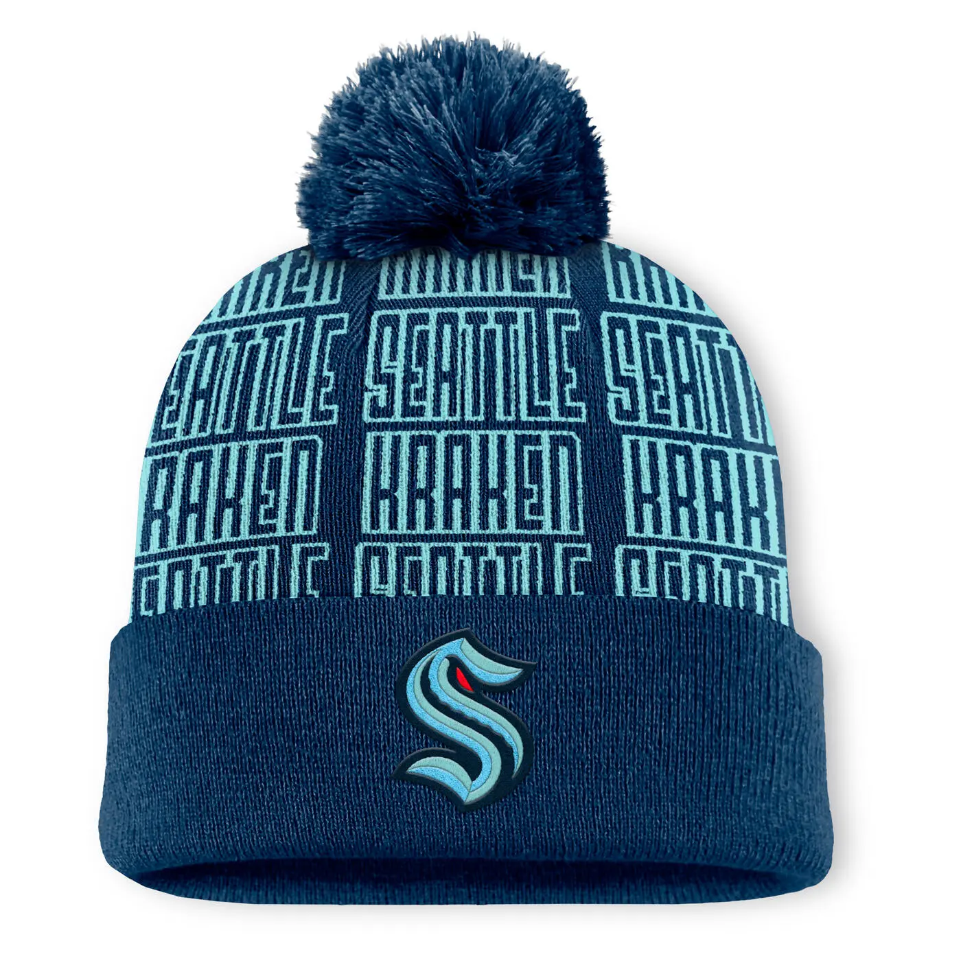 Seattle Kraken Empty Net Pom Beanie