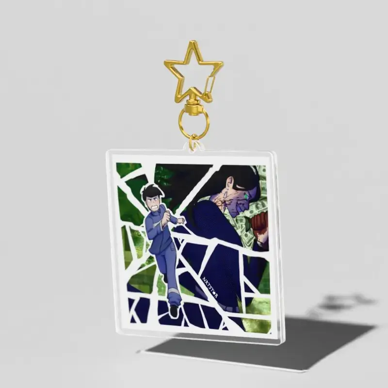 Secret Agent Linus Clear Acrylic Keychain — A cute little charm for bags, backpacks, or gifts!