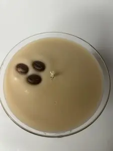 ESPRESSO SOY WAX CANDLE with Unique Coffee Bean Design in Clear Glass Container