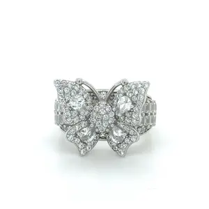 Silver Butterfly Ring Size 7