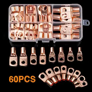 SC6-25 60-piece copper wire terminal connector ring terminal set for electrical crimping