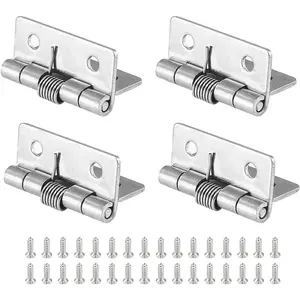 4 count Spring  Hinges for Cabinets, 1.5 Inch Length Stainless Steel Spring Hinges Self Closing