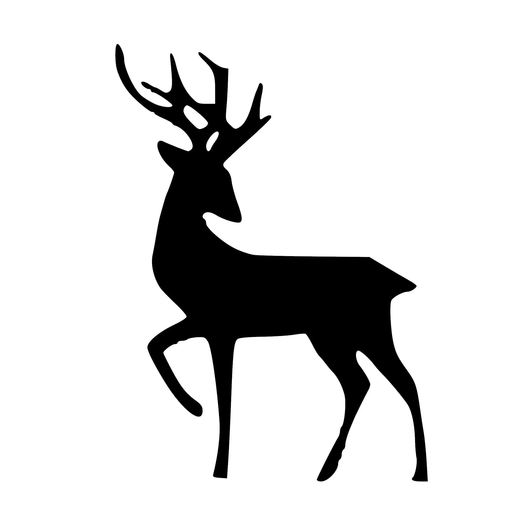 Deer Elk Antler Sticker Decal - Waterproof Glossy Permanent Adhesive Vinyl Decal for Cars Water Bottles Laptops Indoor Outdoor Use Lasts Up to 6 Years, Window, Outdoor Safe