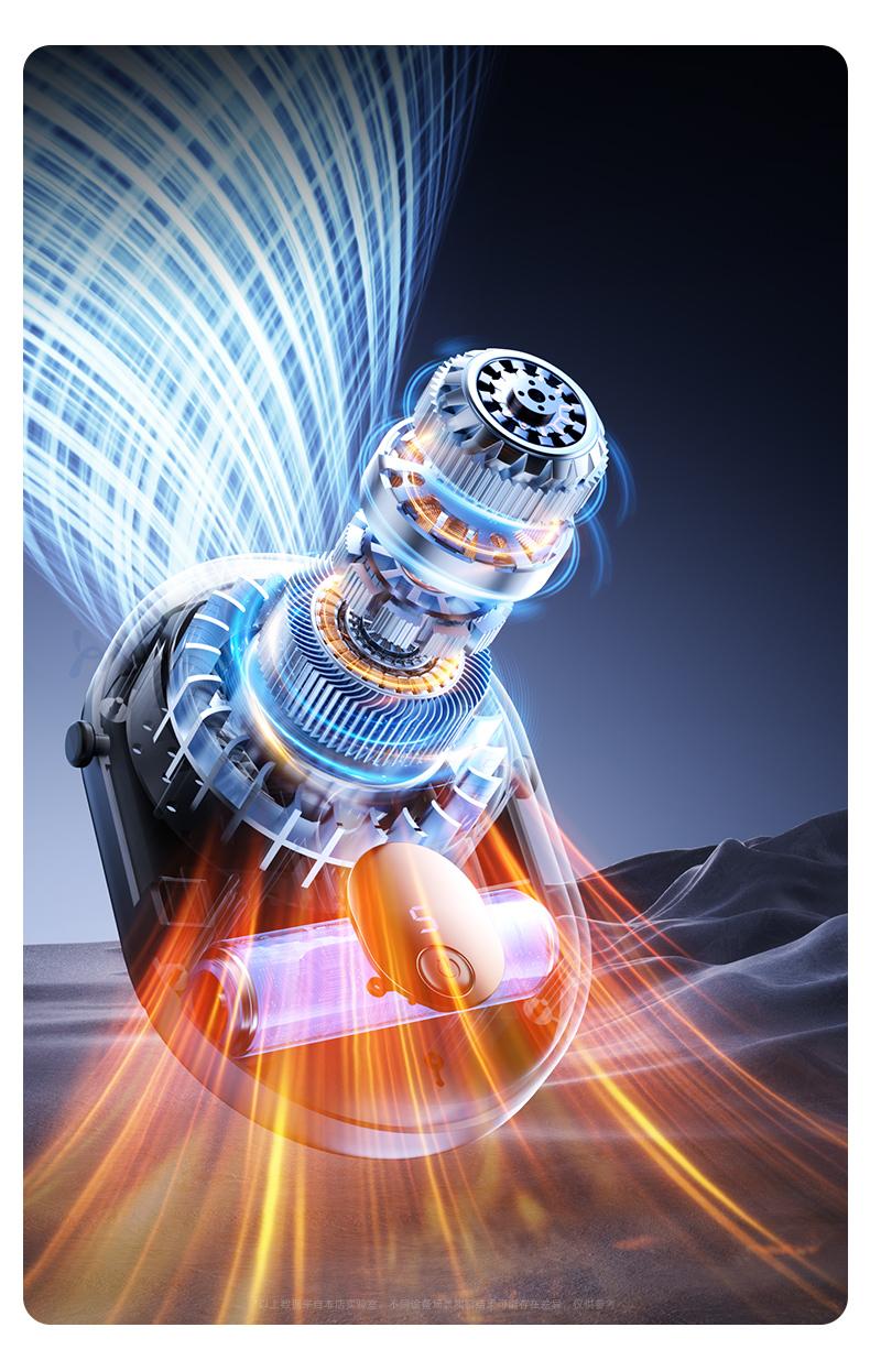 HOOYS Portable Leafless Fan, 5 Speed Mini Waist Fan, USB Rechargeable, Quiet Cooling for Travel, Outdoor & Commute, Phone Cooler