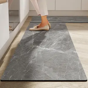 Diatomite Absorbent Kitchen Mat, 2 Counts/set Non-slip Kitchen Rug, Kitchen Runner Rug, Rectangle Home Decor Floor Mat, Entrance Door Mat, Bathroom Mat