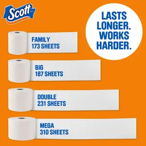 ComfortPlus Toilet Paper, 12 Double Rolls, 231 Sheets Per Roll, Septic Safe, 1-Ply Bath Tissue