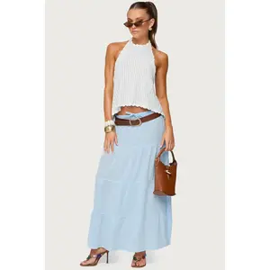Kaila Cotton Tiered Maxi Skirt