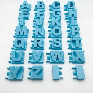 3D Alphabet Letters Desk Plaque for Home & Office Decor Unique Design Enhances Space 26 Letters 1 Space 2 End Pieces Ideal for Desks Shelves