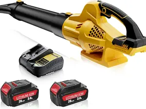 Leaf Blower Cordless with Battery and Charger 500CFM 6 Speed Modes Electric Leaf Blower Compatible with Dewalt 20V Battery Tools for Lawn Care Blowing Leaves Dust Snow