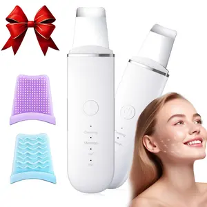 Rechargeable Ultrasonic Skin Scrubber, USB Rechargeable Facial Cleaner with High-frequency Vibration Massage, Facial Skin Care Tool for Women, Facial Cleansing Tools