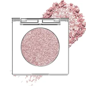 Shimmer Glitter Sparkling Monochrome Eyeshadow Palette,Pink Rose Gold Metallic Single Eye Shadow for Older Women,Highly Pigmented Long Lasting Naturing-Looking Eye Makeup,Vegan & Cruelty-Free