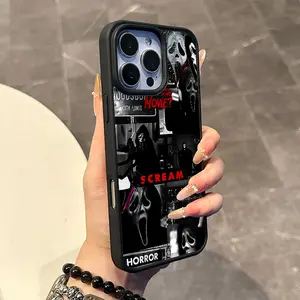 Ghostface Horror VibeMagnetic Compatible Case for iPhone 17 16 E Pro Max 15 Plus 14 13 12 11 XS XR, Coquette Style | Trendy, Silicone, Lightweight, Shockproof, and Girly Protection