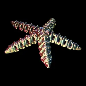 Articulated Starfish Figurine - Detailed Oceanic Decor for Home & Office - Unique Sea Life Ornament