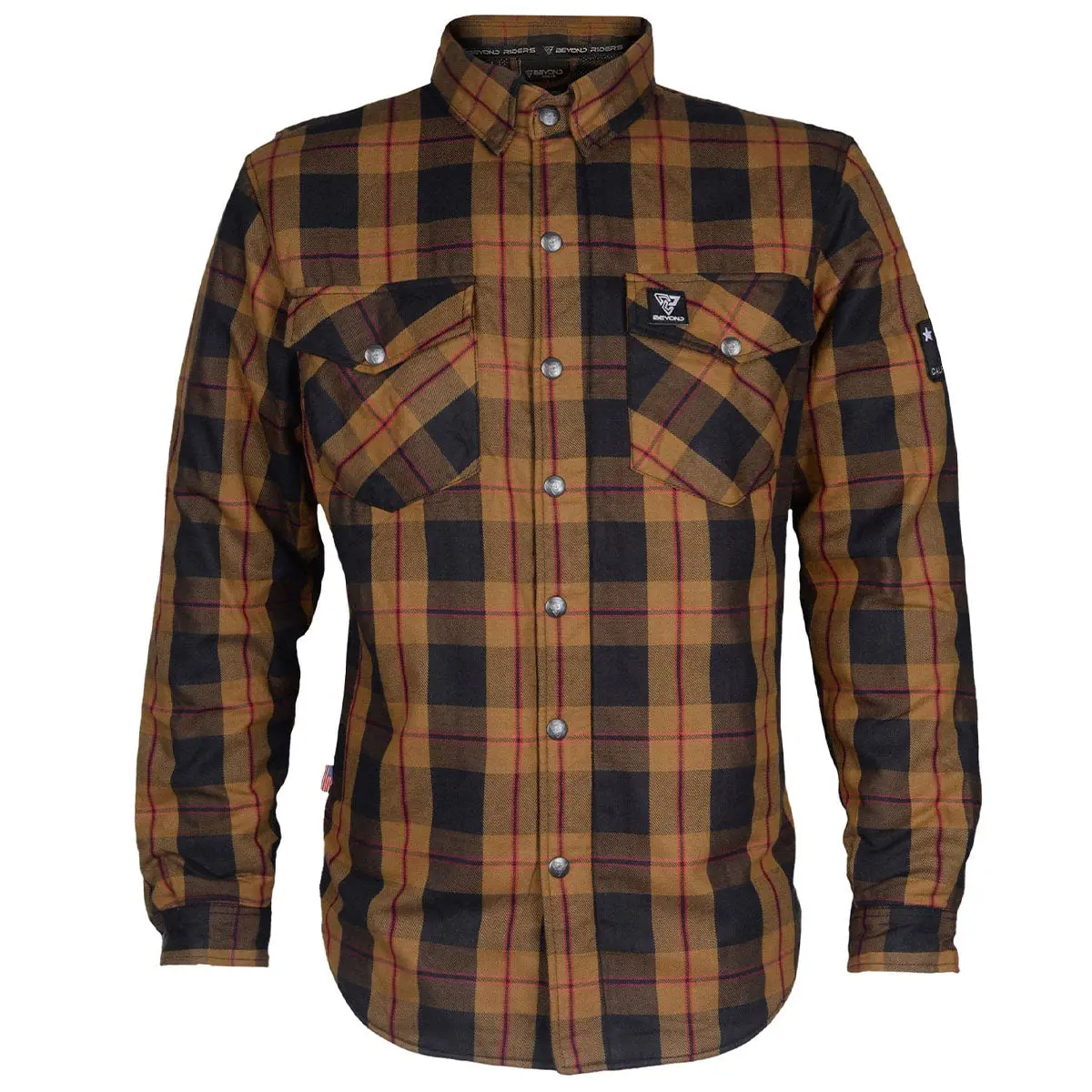 SALE Protective Flannel Shirt "Wild West" - Brown Black Red