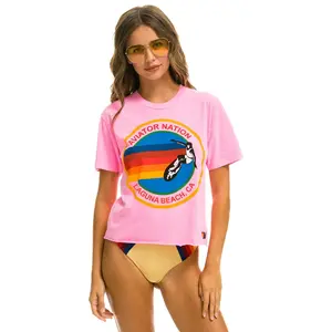 SIGNATURE LAGUNA BEACH BOYFRIEND TEE - NEON PINK