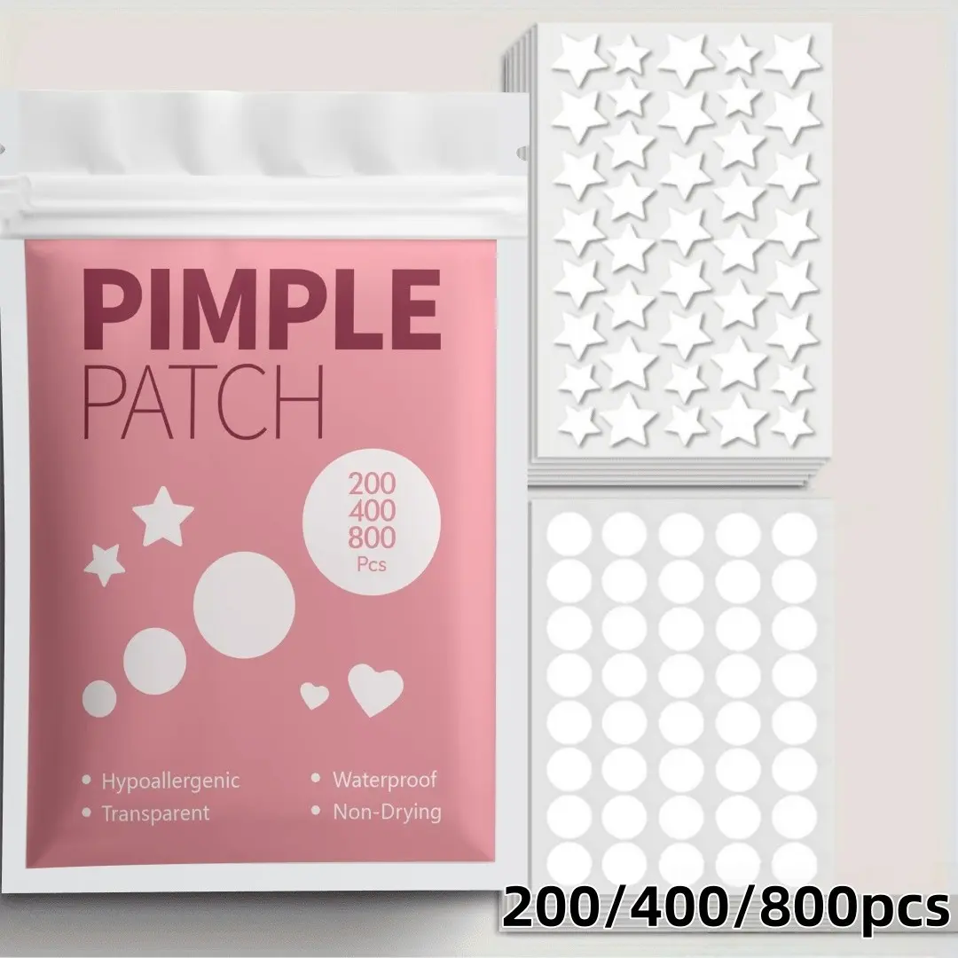 Transparent Facial Acne Patch, Waterproof Pimple Patch & Sweatproof Concealer Patch, Covers Blemishes, 200/400/800 Pieces Per Box
