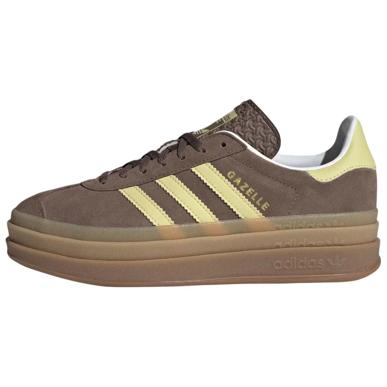 Adidas Wmns Gazelle Bold Earth Strata Powder Yellow' Stylish Comfortable Skate Shoes Brown Women's JI2697