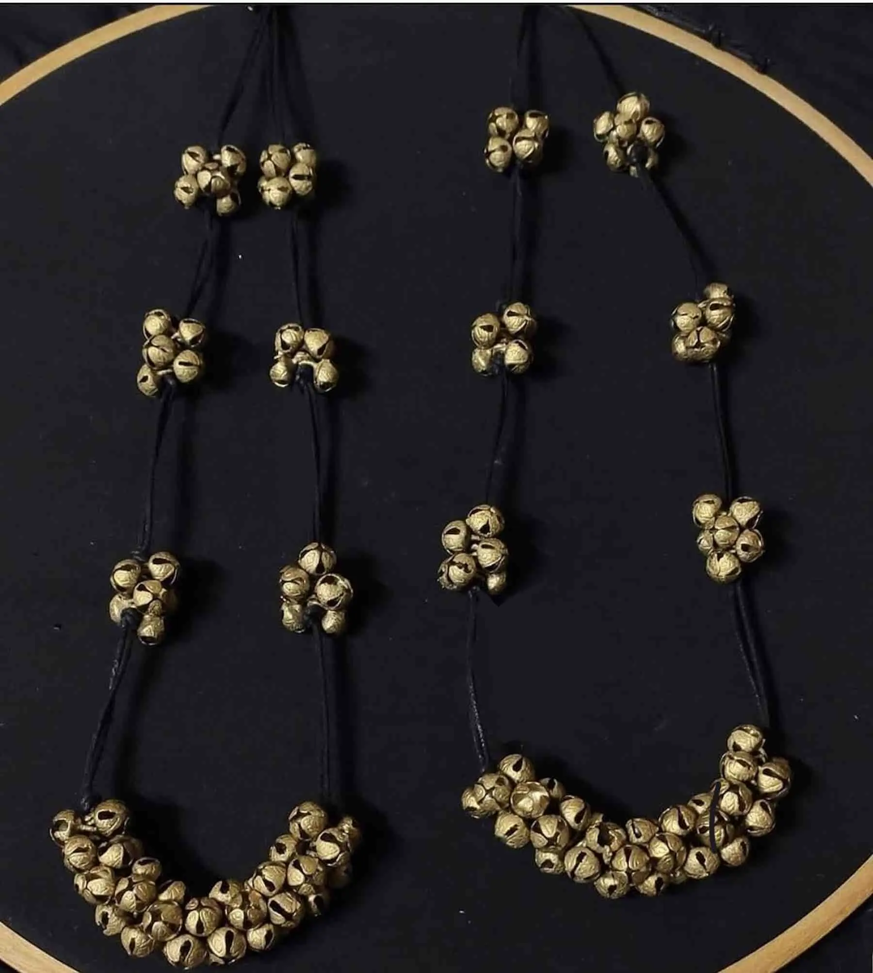 Mira Ghungroo Oxidized  Long Necklace