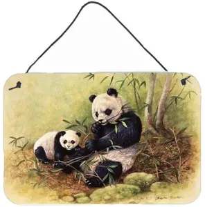Carolines Treasures BDBA0111DS812 Daphne Baxter Panda Bears Decor, Room Decor Wall or Door Hanging Prints