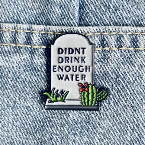Cactus & Letter Pattern Brooch Pin, Fashion Flower Brooch for Women & Men, Enamel Pin Fashion Accessory Suitable for Backpacks, Jeans, Scarves, Hats Decoration