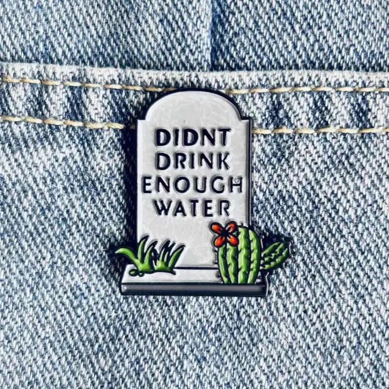 Cactus & Letter Pattern Brooch Pin, Fashion Flower Brooch for Women & Men, Enamel Pin Fashion Accessory Suitable for Backpacks, Jeans, Scarves, Hats Decoration